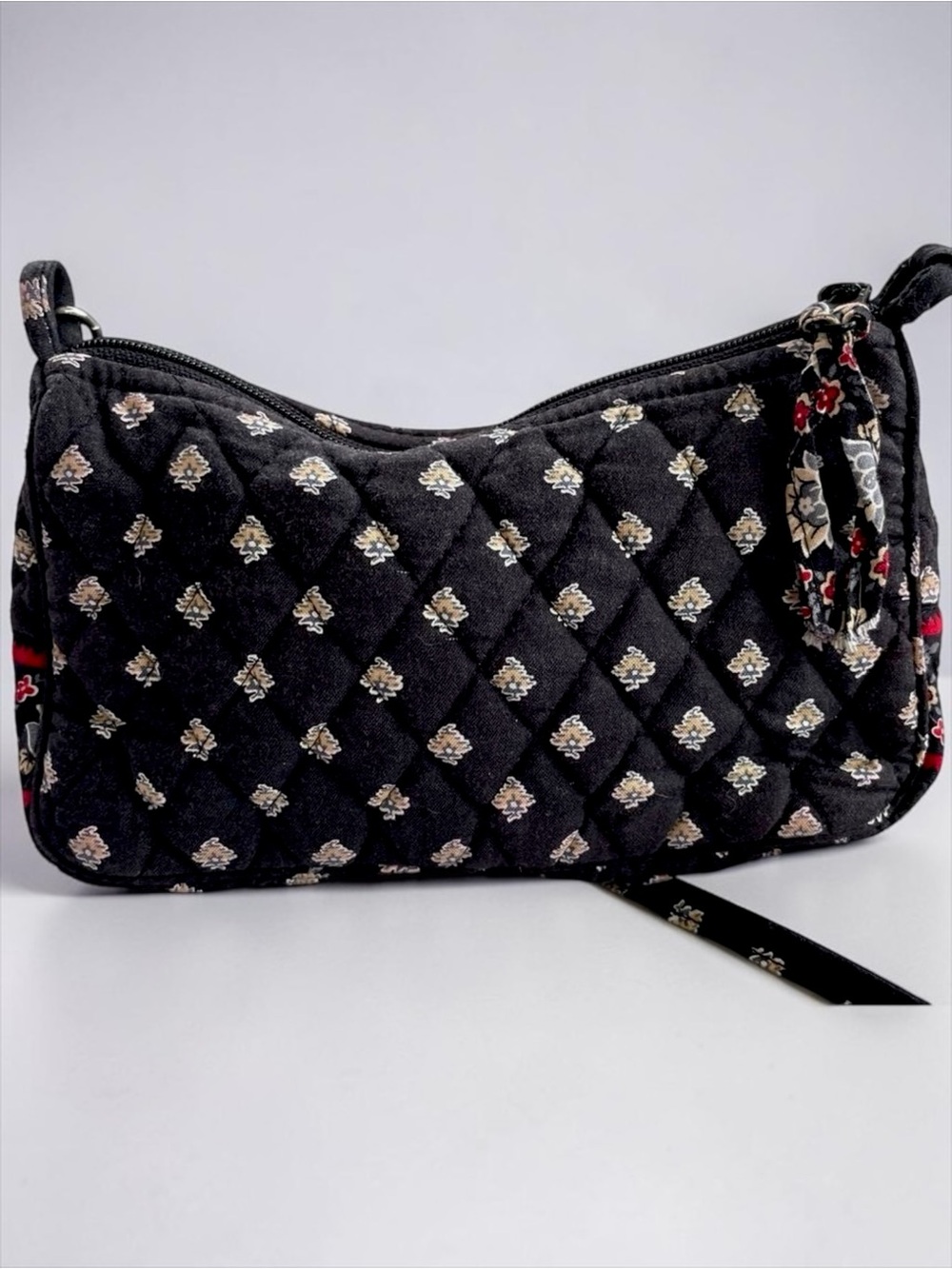 Vera Bradley Jilly Crossbody Bag in Classic Black Quilted Cotton Y2K Purse